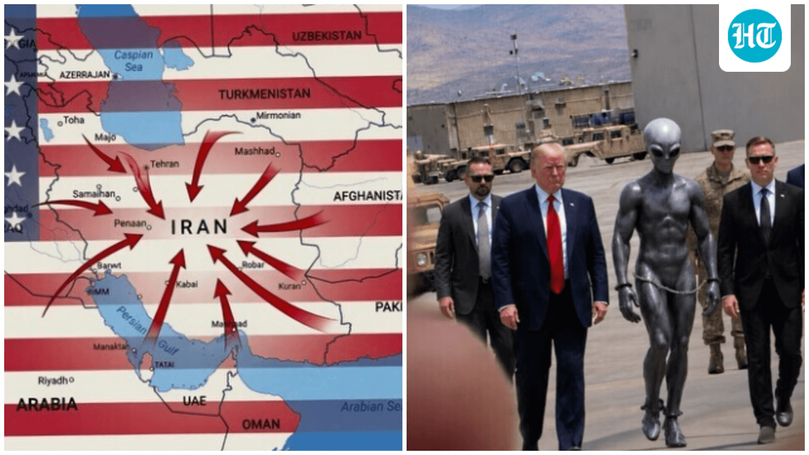 Trump's day out on Truth Social: Iran covered in US flag, aliens and more