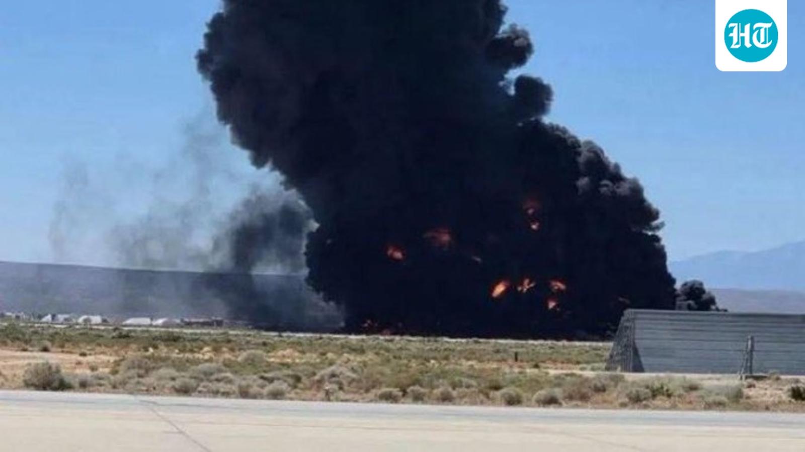 California Edwards AFB B-52 crash: Videos show massive smoke as bomber plane goes down