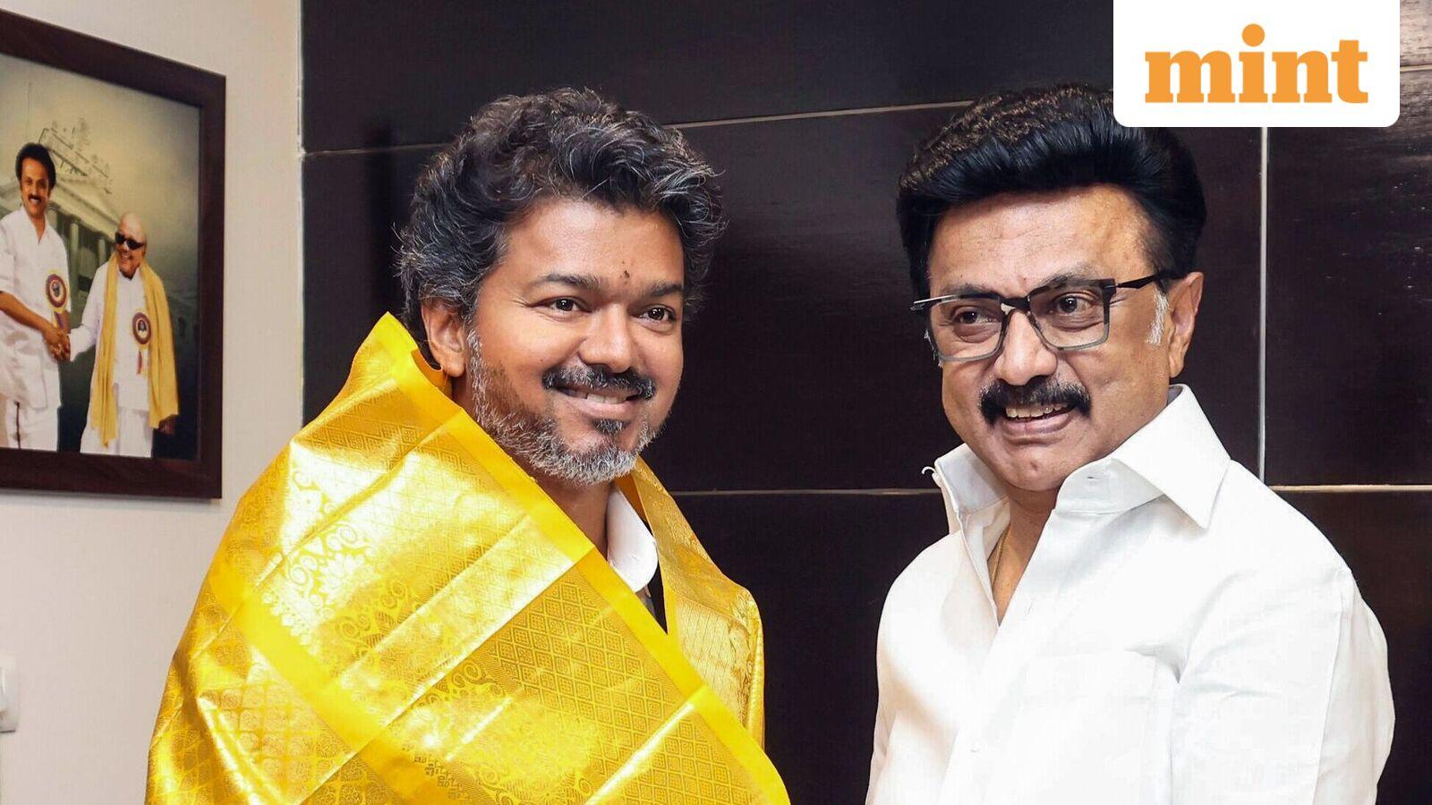 New Tamil Nadu CM Vijay meets MK Stalin, Udhayanidhi ahead of crucial floor test