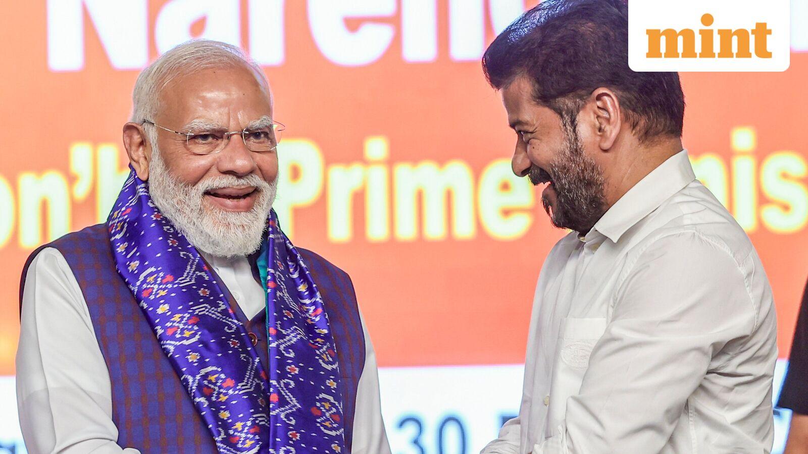 ‘Better join me’: PM Modi's jovial dig as Revanth Reddy seeks support for Telangana