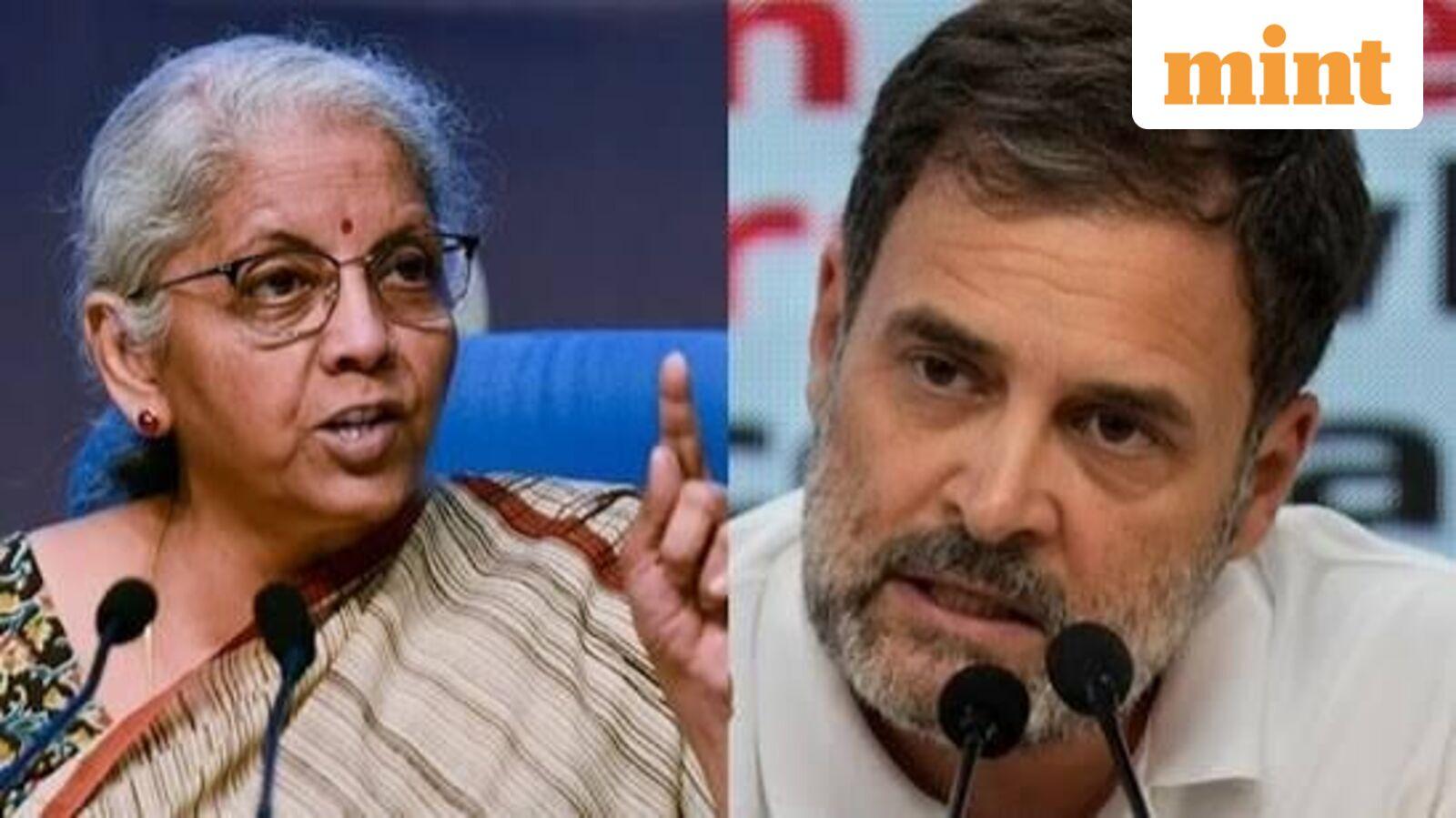 Nirmala Sitharaman dismisses Rahul Gandhi's ‘economic tsunami’ warning, says he is ‘undermining’ India's achievements