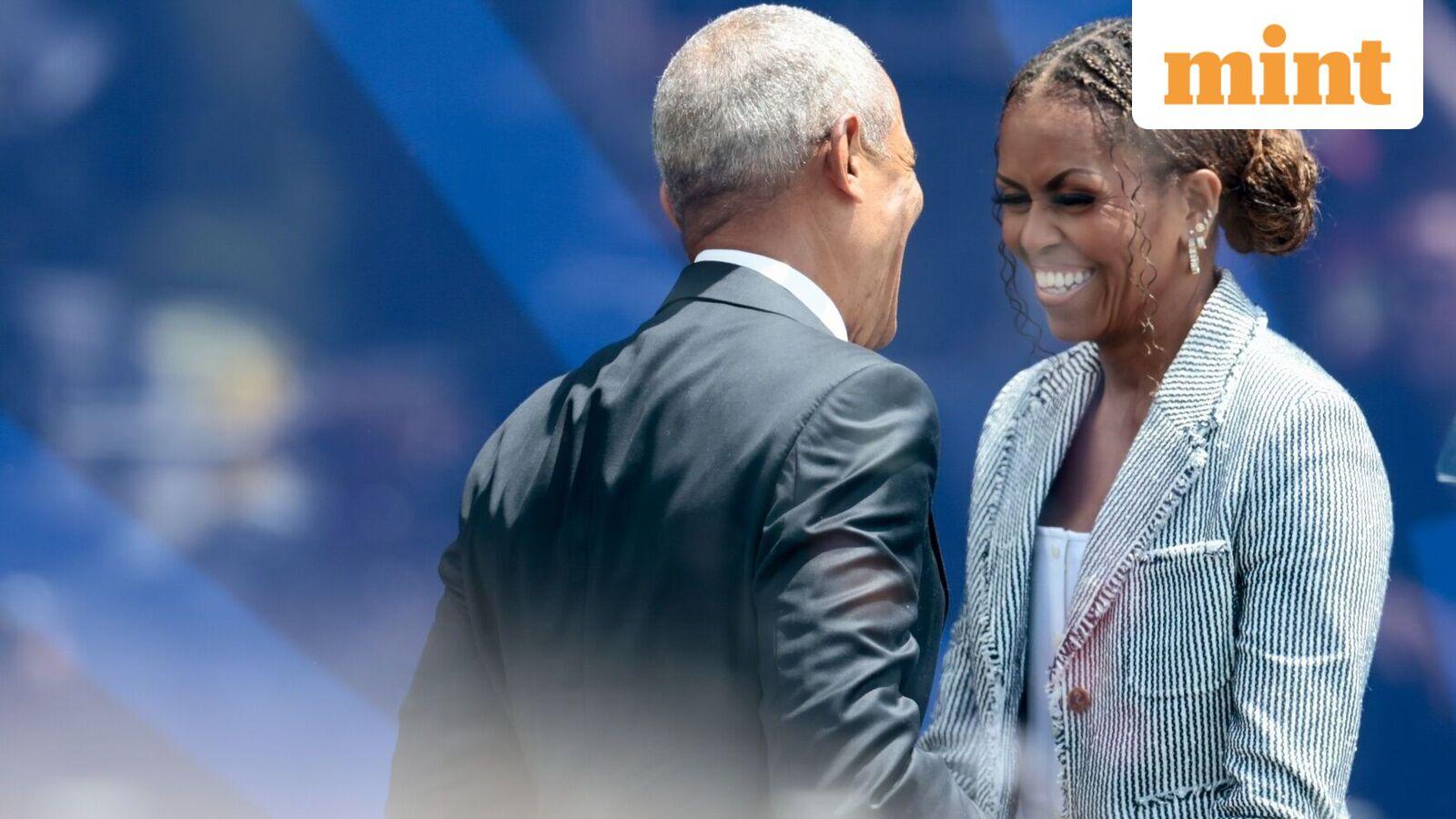 Obama Center opening: Michelle Obama’s ‘Dazzling brilliance, unpretentious decency’ praise brings Barack Obama to tears