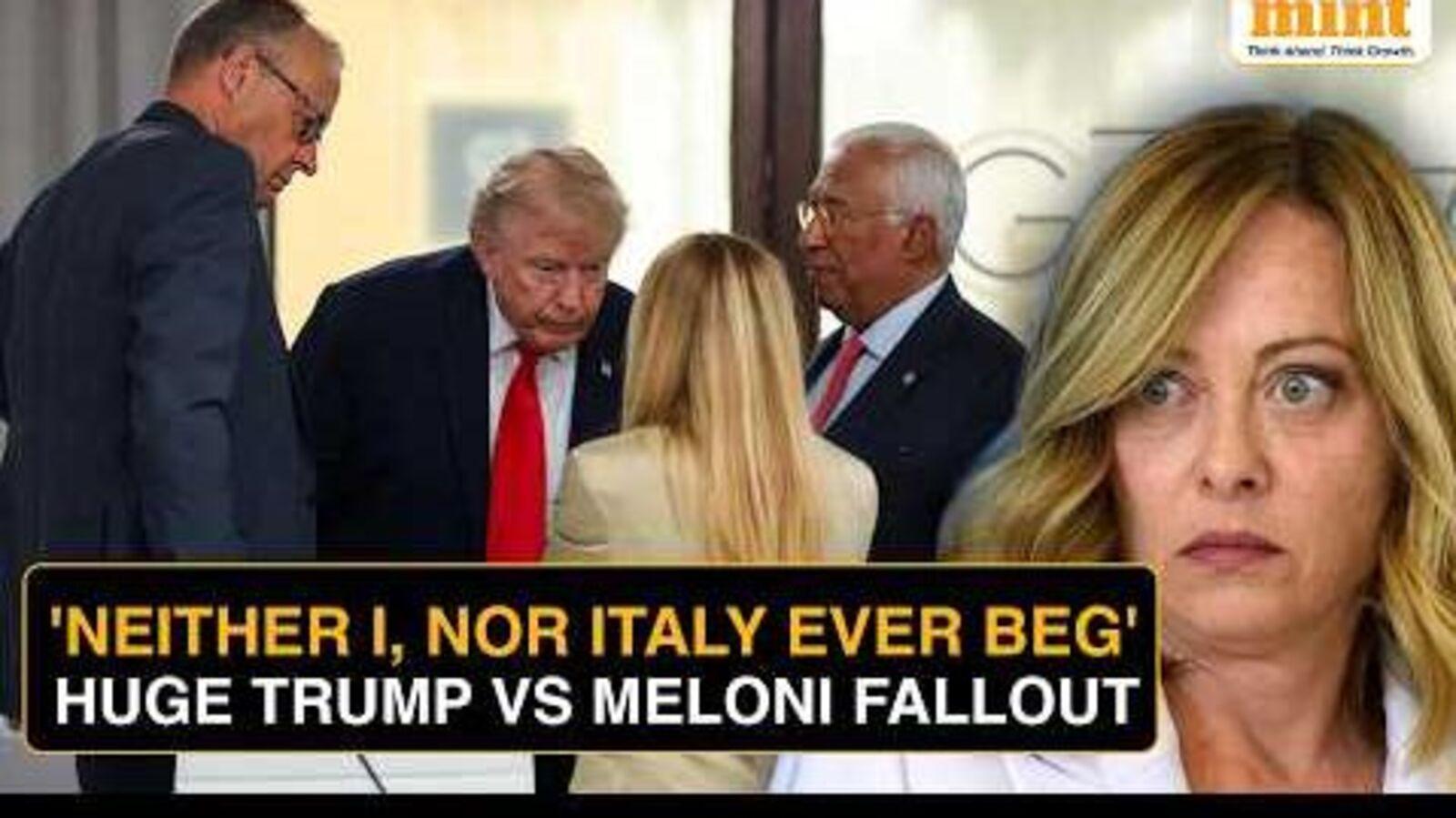 Trump-Meloni row: Italian PM rejects Trump’s ‘begged for a photo’ claim, Foreign Minister cancels US visit