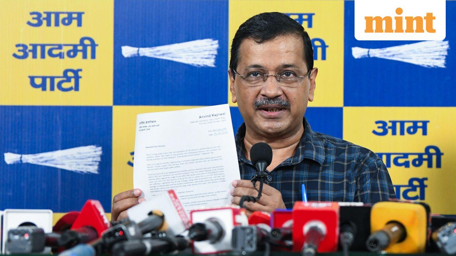 'E20 gives lower mileage': Arvind Kejriwal writes to PM Modi, seeks reduced prices, review rollout for older cars