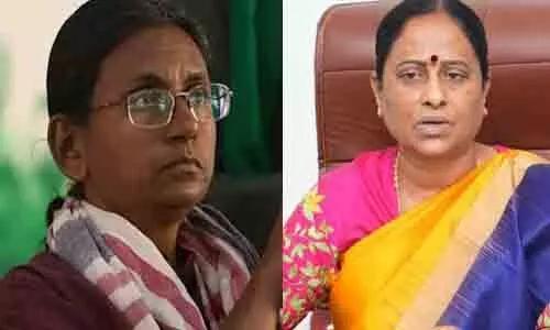 కడియంతో వివాదం.. మీనాక్షితో మంత్రి కొండా సురేఖ భేటీ